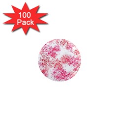 Red Splashes On A White Background 1  Mini Magnets (100 Pack)  by SychEva