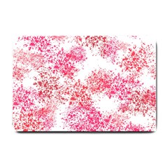 Red Splashes On A White Background Small Doormat  by SychEva