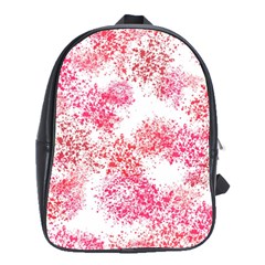 Red Splashes On A White Background School Bag (large)