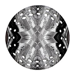 Compressed Carbon Ornament (round Filigree) by MRNStudios