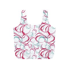 Red And Turquoise Stains On A White Background Full Print Recycle Bag (s) by SychEva