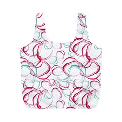 Red And Turquoise Stains On A White Background Full Print Recycle Bag (m) by SychEva