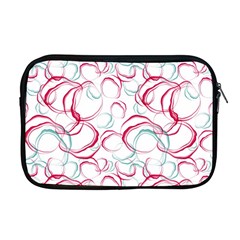 Red And Turquoise Stains On A White Background Apple Macbook Pro 17  Zipper Case by SychEva