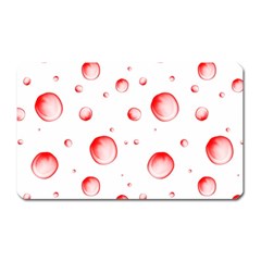 Red Drops On White Background Magnet (rectangular) by SychEva
