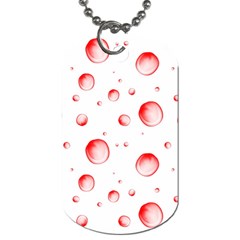 Red Drops On White Background Dog Tag (two Sides) by SychEva