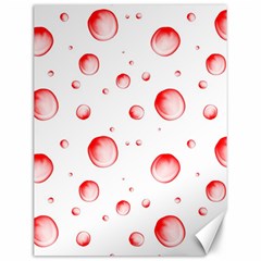 Red Drops On White Background Canvas 12  X 16  by SychEva