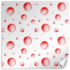 Red Drops On White Background Canvas 20  X 20  by SychEva