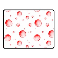 Red Drops On White Background Fleece Blanket (small) by SychEva