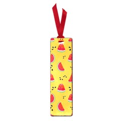 Slices Of Juicy Red Watermelon On A Yellow Background Small Book Marks by SychEva