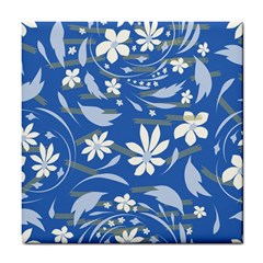 Folk Flowers Pattern Tile Coaster by Eskimos