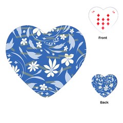 Folk Flowers Pattern Playing Cards Single Design (heart) by Eskimos