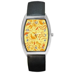 Folk Flowers Pattern Barrel Style Metal Watch by Eskimos