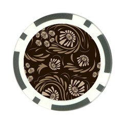 Folk Flowers Pattern  Poker Chip Card Guard by Eskimos