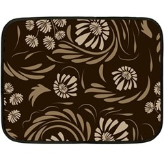 Folk Flowers Pattern  Double Sided Fleece Blanket (mini)  by Eskimos