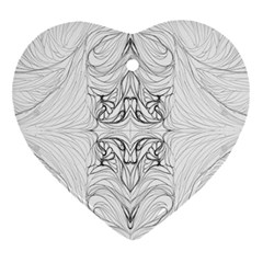 Mono Repeats I Heart Ornament (two Sides) by kaleidomarblingart