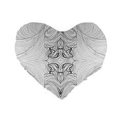 Mono Repeats I Standard 16  Premium Heart Shape Cushions