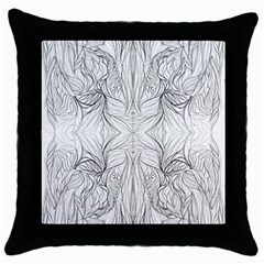 Mono Disegno Repeats Throw Pillow Case (black)