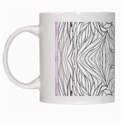 Mono Repeats Iii White Mugs by kaleidomarblingart