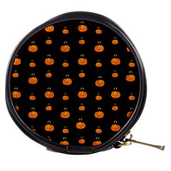 Halloween Pumpkins Pattern, Witch Hat Jack O  Lantern Mini Makeup Bag by Casemiro