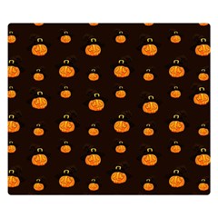 Halloween Pumpkins Pattern, Witch Hat Jack O  Lantern Double Sided Flano Blanket (small)  by Casemiro