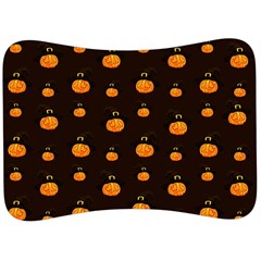 Halloween Pumpkins Pattern, Witch Hat Jack O  Lantern Velour Seat Head Rest Cushion