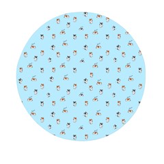 Cute Kawaii Dogs Pattern At Sky Blue Mini Round Pill Box by Casemiro