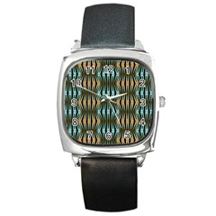 Digital Springs Square Metal Watch by Sparkle