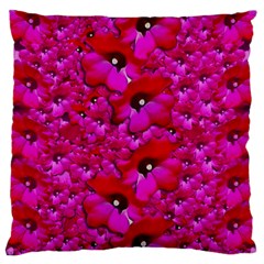 Flowers Grow And Peace Also For Humankind Large Cushion Case (two Sides) by pepitasart