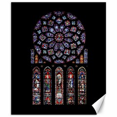 Chartres-cathedral-notre-dame-de-paris-amiens-cath-stained-glass Canvas 8  X 10  by Sudhe