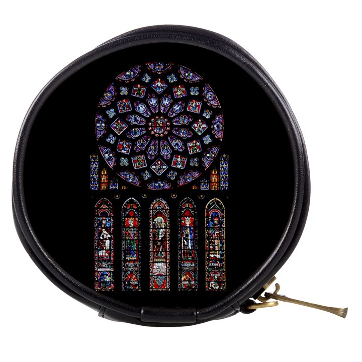 Chartres-cathedral-notre-dame-de-paris-amiens-cath-stained-glass Mini Makeup Bag