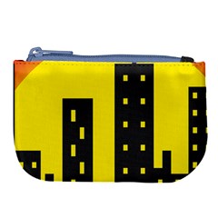 Skyline-city-building-sunset Large Coin Purse by Sudhe