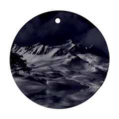 Mountain-snow-night-cold-winter Ornament (round)