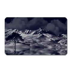 Mountain-snow-night-cold-winter Magnet (rectangular)