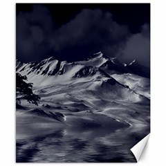 Mountain-snow-night-cold-winter Canvas 8  X 10 