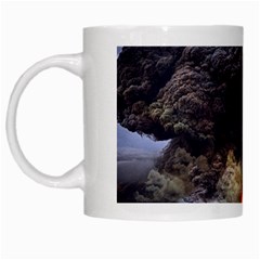 Landscape-volcano-eruption-lava White Mugs by Sudhe