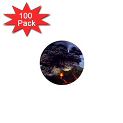 Landscape-volcano-eruption-lava 1  Mini Buttons (100 Pack) 