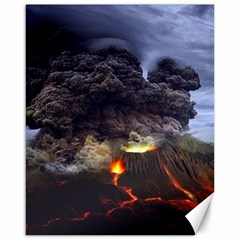 Landscape-volcano-eruption-lava Canvas 16  X 20 