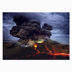 Landscape-volcano-eruption-lava Large Glasses Cloth