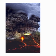 Landscape-volcano-eruption-lava Small Garden Flag (two Sides) by Sudhe