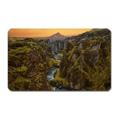 Landscape-cannon-river-mountain Magnet (rectangular)