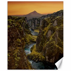 Landscape-cannon-river-mountain Canvas 16  X 20 