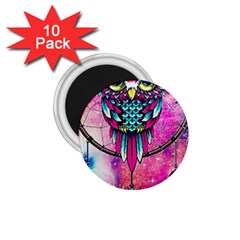 Owl Dreamcatcher 1 75  Magnets (10 Pack) 