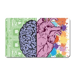 Brain-heart-balance-emotion Magnet (rectangular) by Sudhe