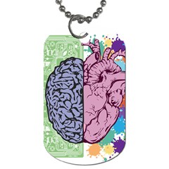 Brain-heart-balance-emotion Dog Tag (one Side) by Sudhe