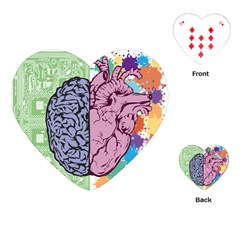 Brain-heart-balance-emotion Playing Cards Single Design (heart)