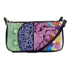 Brain-heart-balance-emotion Shoulder Clutch Bag by Sudhe