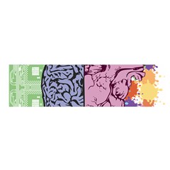 Brain-heart-balance-emotion Satin Scarf (oblong) by Sudhe