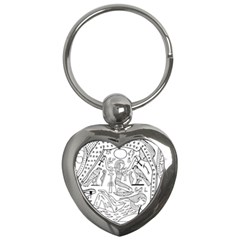 Egyptian-hieroglyphics-history-seb Key Chain (heart)