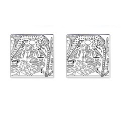 Egyptian-hieroglyphics-history-seb Cufflinks (square)