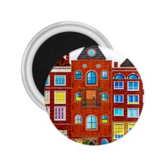 Town-buildings-old-brick-building 2 25  Magnets by Sudhe